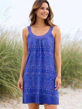 Athleta Knit Burnout Knit Cotton Blend Athleisure Wear Dress